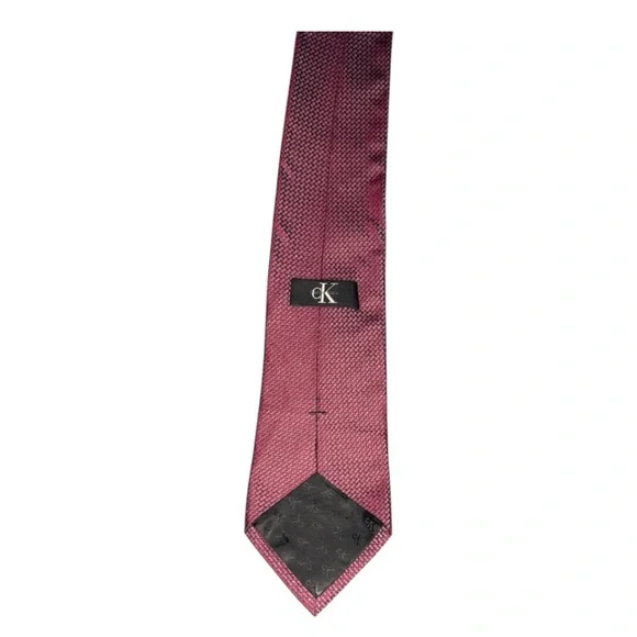 Calvin Klein Burgundy Silk Tie - Picture 2 of 2